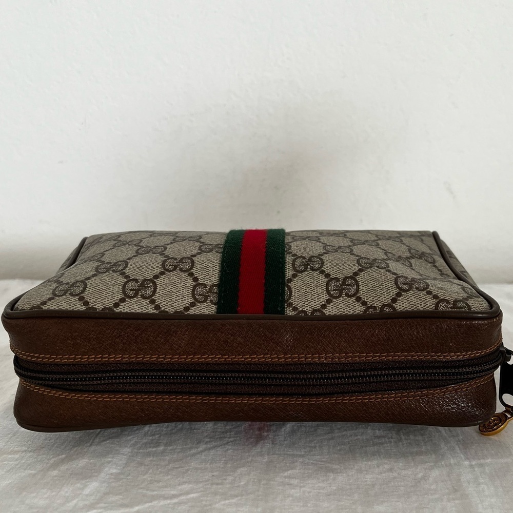 Gucci Supreme Cosmetic Pouch Web Stripe Late 70s-Early 80s Italy - Picture 5 of 16
